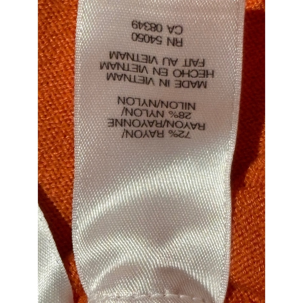 Jones Wear Womens Orange Open Front Draped Cardigan Sweater Size S Rayon Blend - Picture 6 of 9
